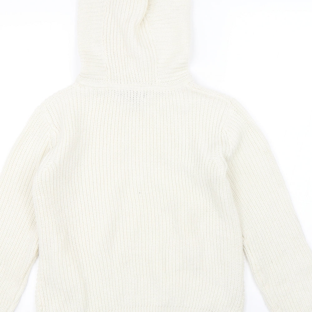 Marks & Spencer Mens White  Knit Pullover Jumper Size XS