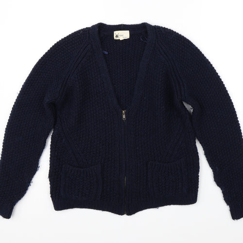 NEXT Mens Blue  Knit Full Zip Jumper Size S