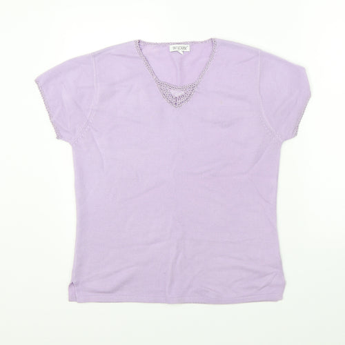 Fay Louise Womens Purple   Basic Blouse Size L
