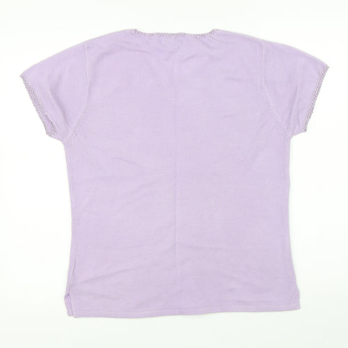 Fay Louise Womens Purple   Basic Blouse Size L