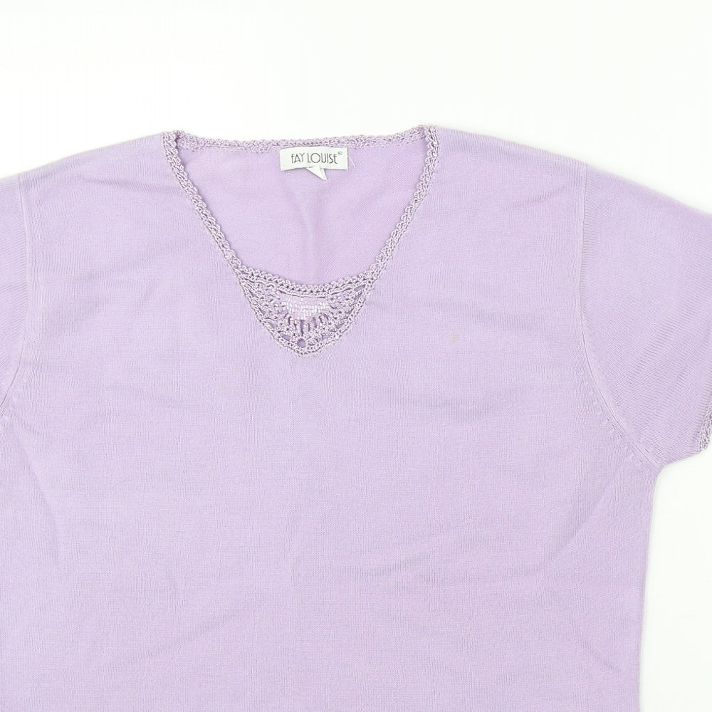 Fay Louise Womens Purple   Basic Blouse Size L