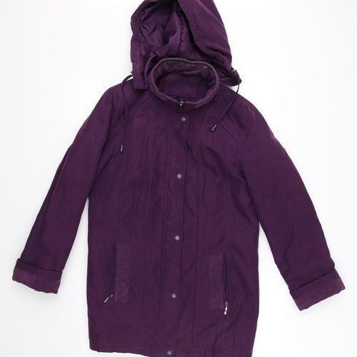 BM Collection Womens Purple   Overcoat Coat Size S