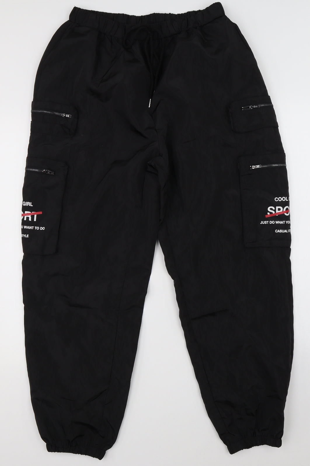 SheIn Womens Black   Jogger Trousers Size L L26 in