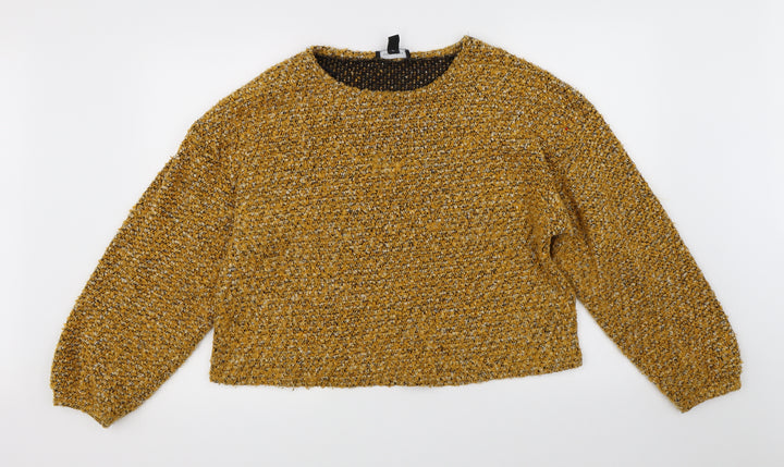 New Look Womens Yellow Knit Pullover Jumper Size L