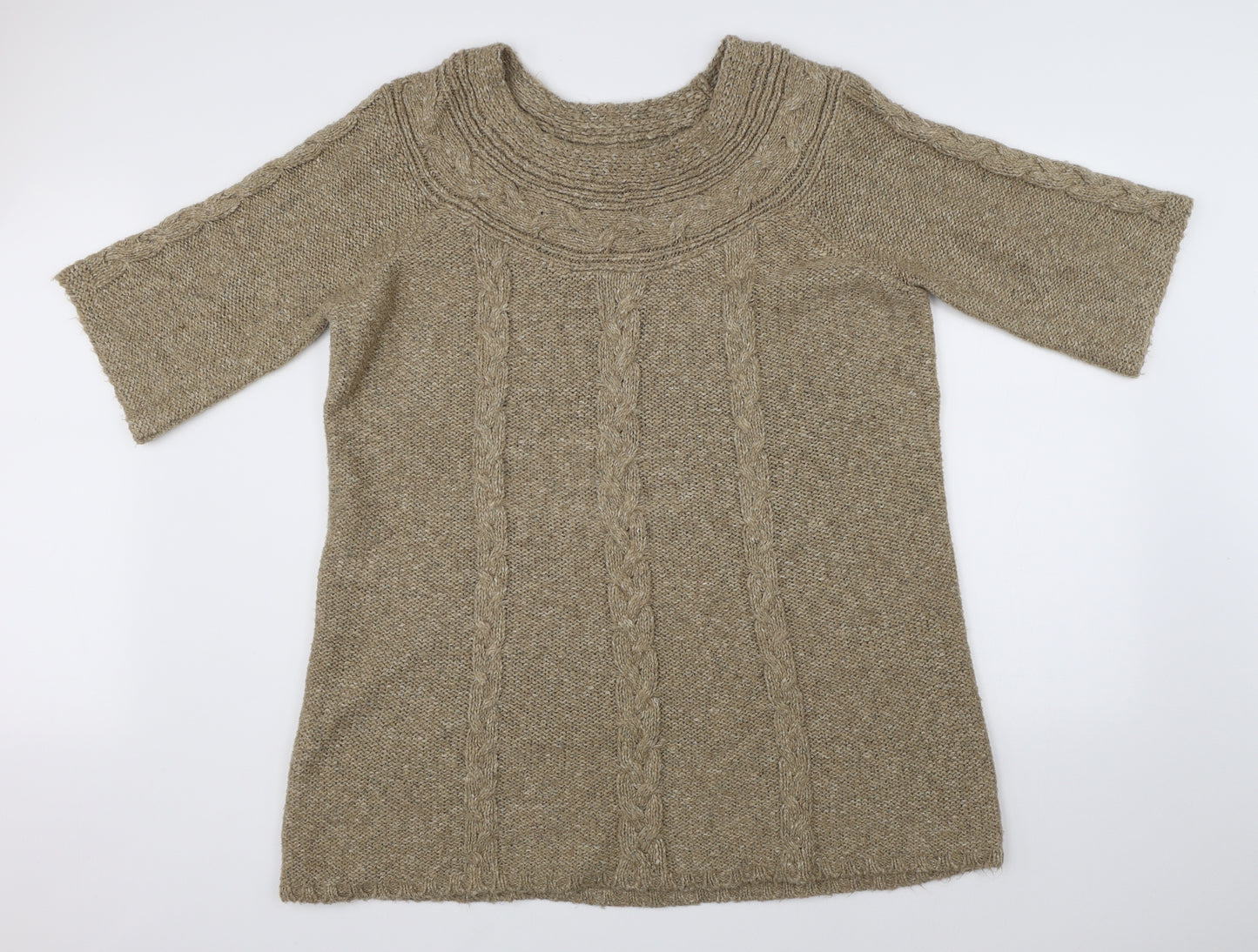 George Womens Beige  Knit Pullover Jumper Size 24