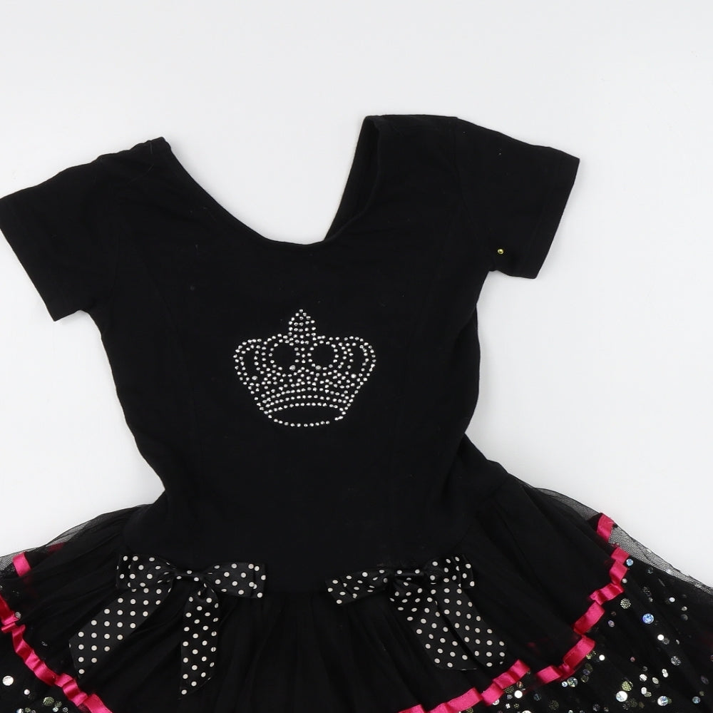 Popatu Girls Black   Tutu Dress  Size M