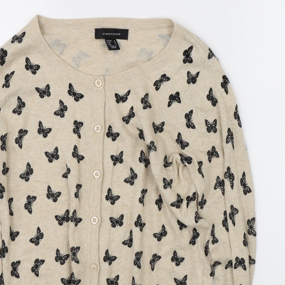 Atmosphere Womens Beige   Cardigan Jumper Size 8