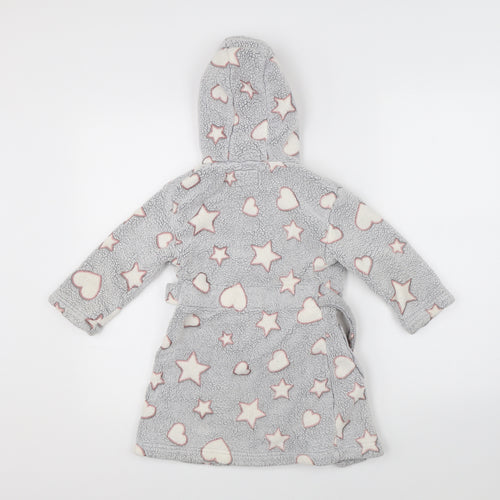 F&F Girls Grey    Robe Size 3-4 Years