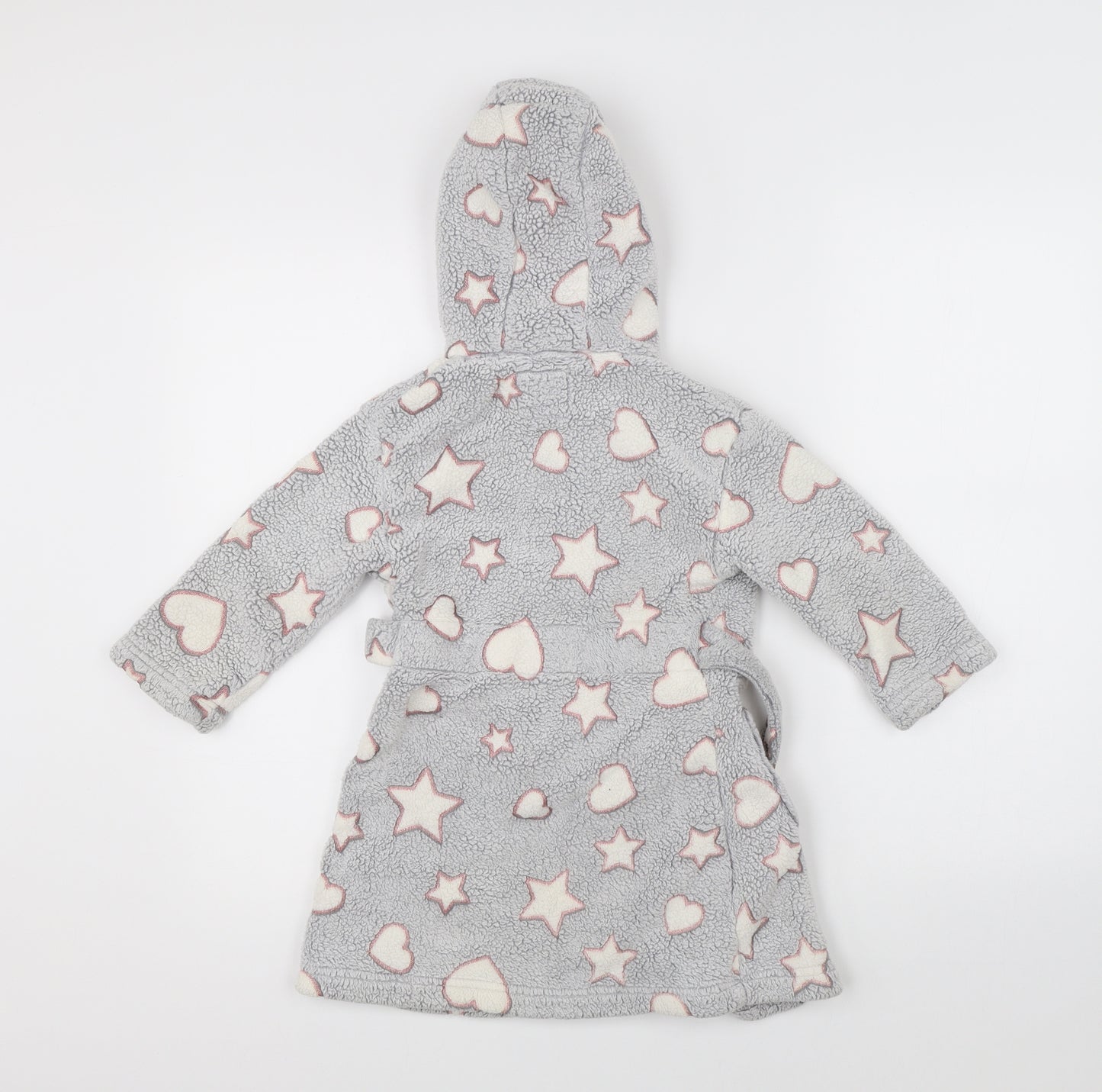 F&F Girls Grey    Robe Size 3-4 Years