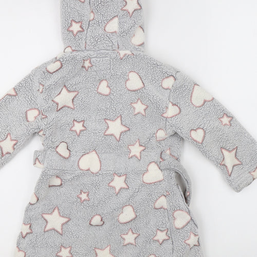 F&F Girls Grey    Robe Size 3-4 Years