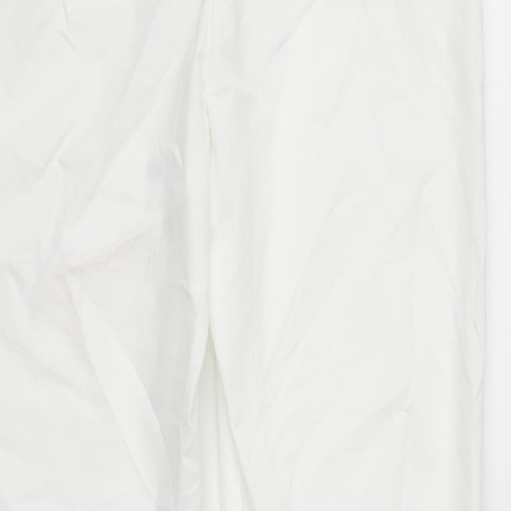 M&S Womens White   Chino Trousers Size 8 L30 in