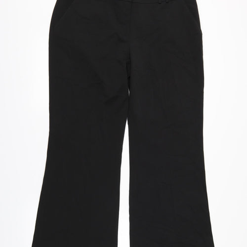 South Womens Black   Trousers  Size 14 L30 in