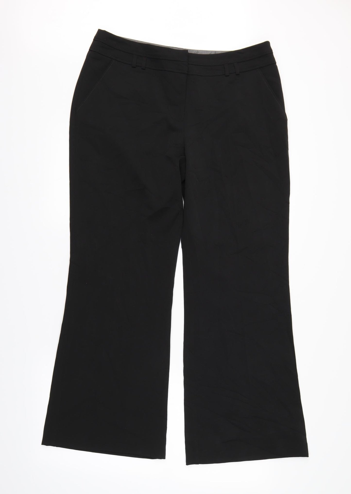 South Womens Black   Trousers  Size 14 L30 in