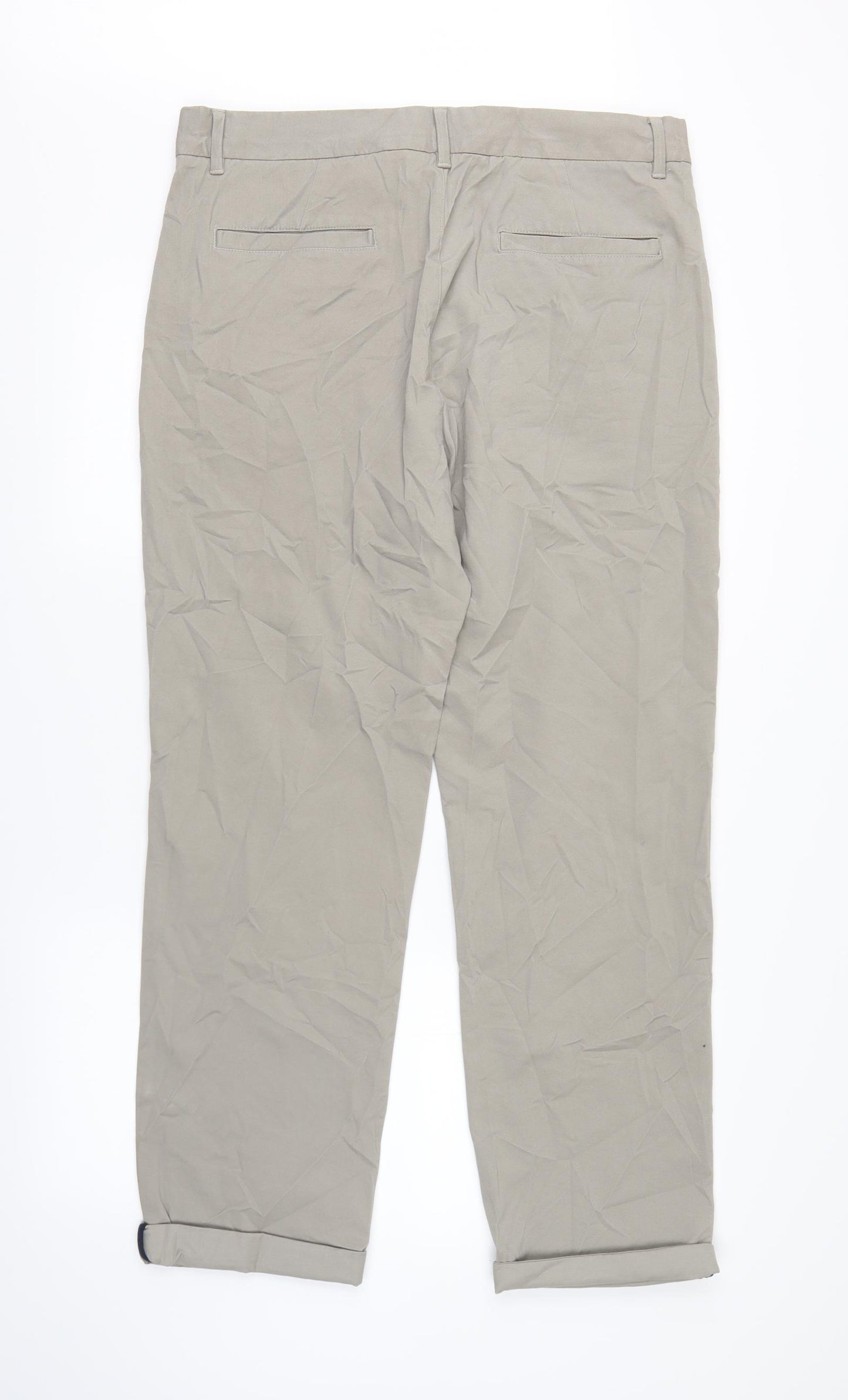 M&S Mens Grey   Chino Trousers Size 34 in L31 in