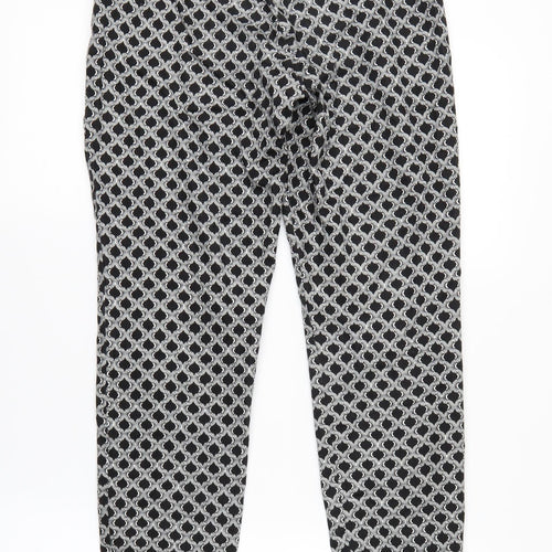 H&M Womens Multicoloured Argyle/Diamond  Trousers  Size 6 L26 in