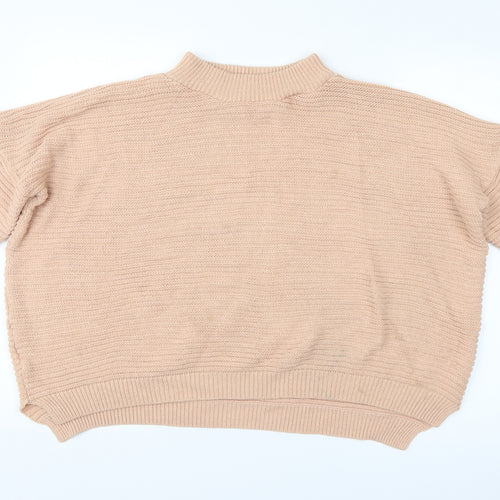 Preworn Womens Pink Striped  Pullover Jumper Size S