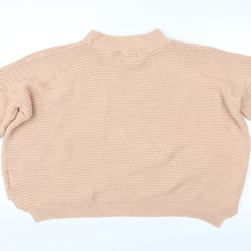Preworn Womens Pink Striped  Pullover Jumper Size S