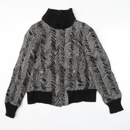 Verse Womens Grey Argyle/Diamond  Jacket  Size 42