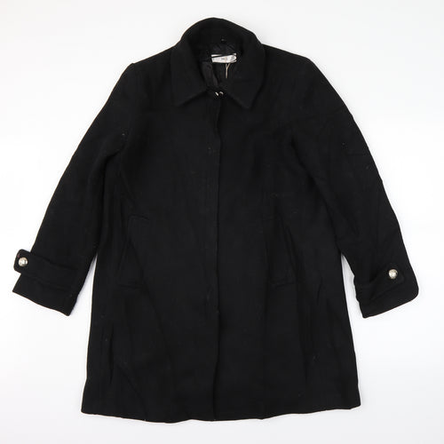 MNG Womens Black   Overcoat Coat Size M