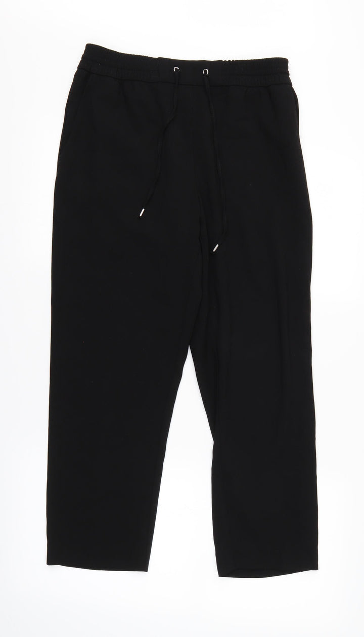 H&M Womens Black   Trousers  Size 8 L28 in