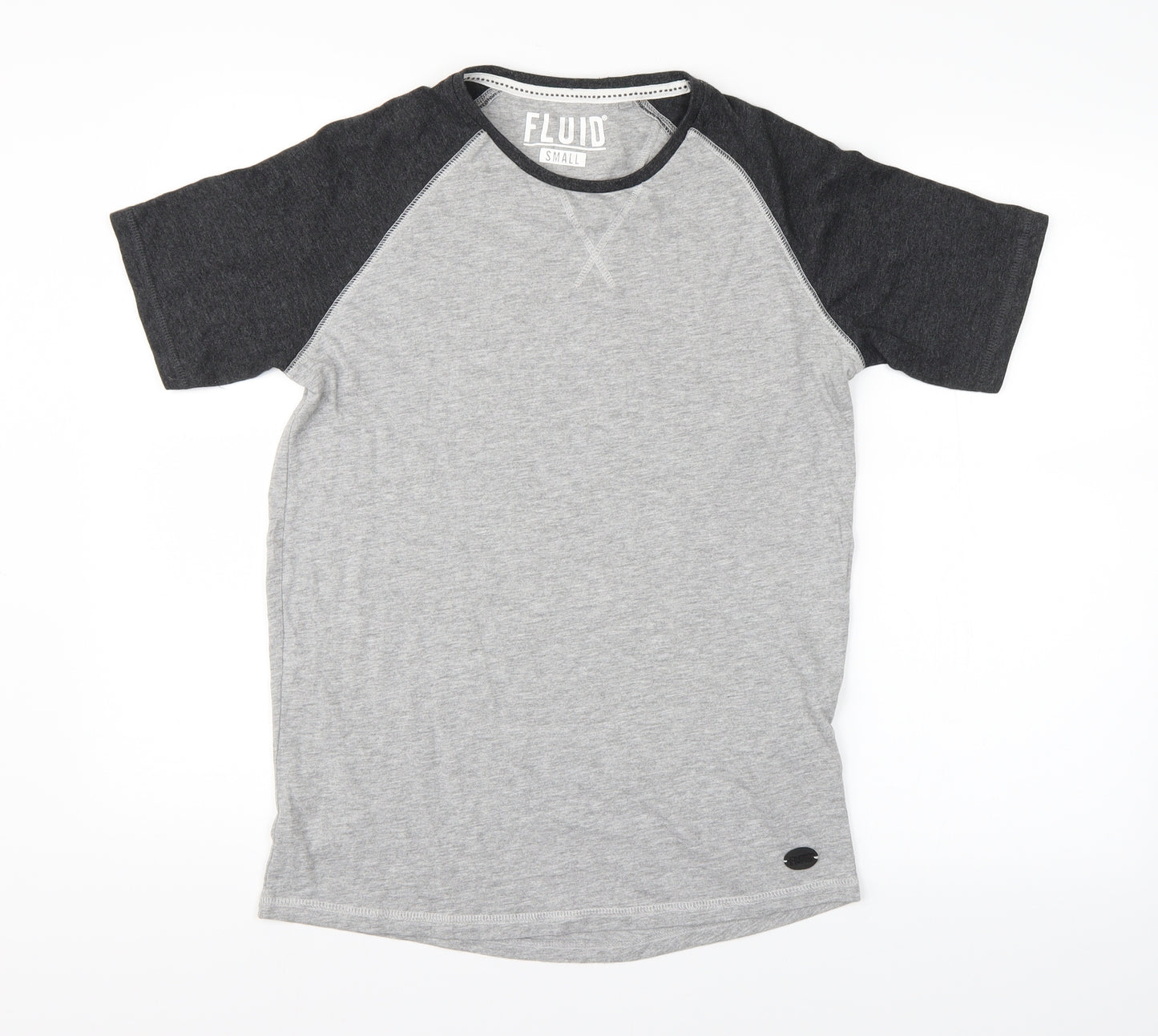 Fluid Mens Grey    T-Shirt Size S