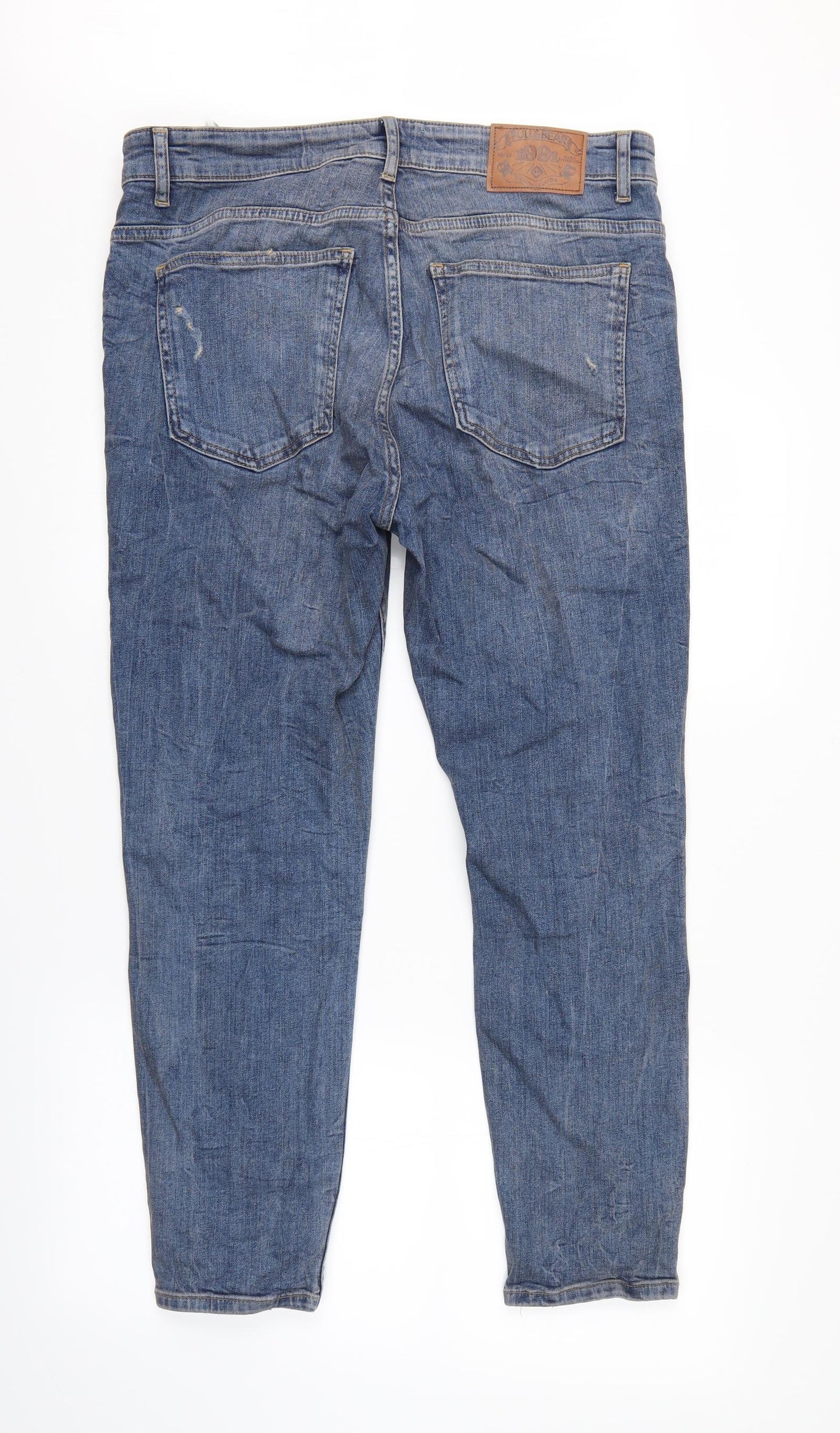 Pull&Bear Mens Blue   Straight Jeans Size 18 L30 in