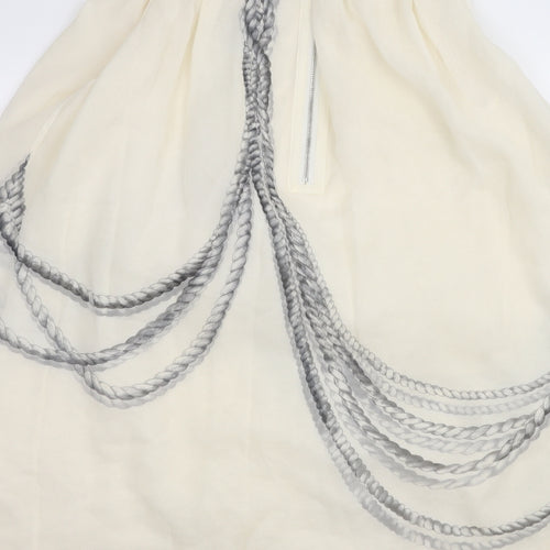 Adam Womens White   Basic Blouse Size 6