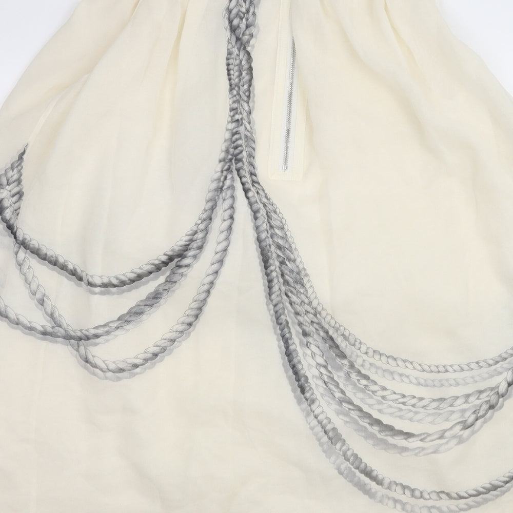 Adam Womens White   Basic Blouse Size 6