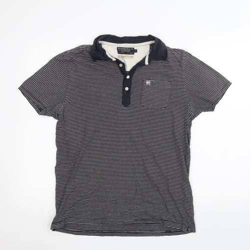 Hammond & Co Mens Blue Striped   Polo Size S