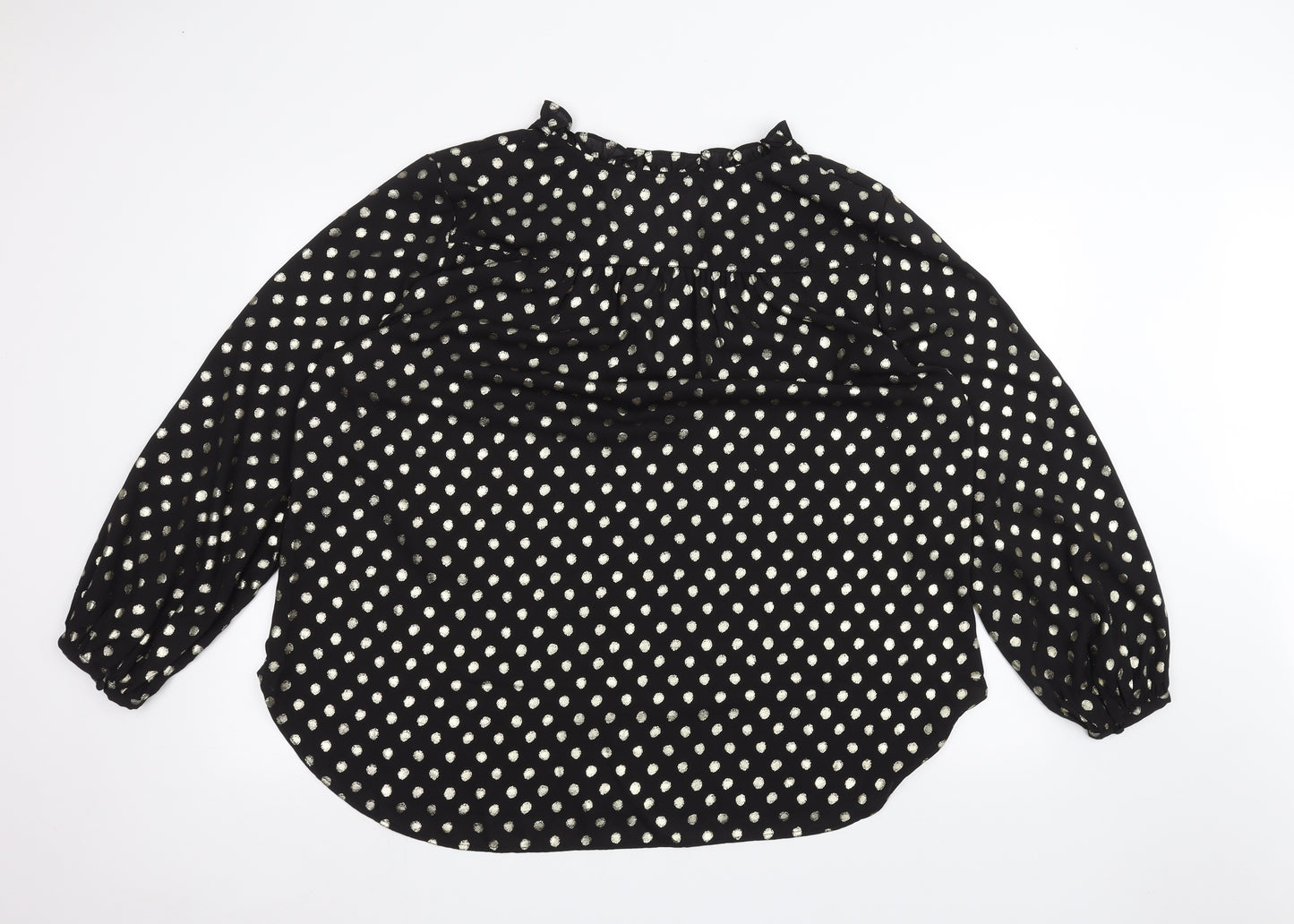 Principles Womens Black Polka Dot  Basic Blouse Size 20