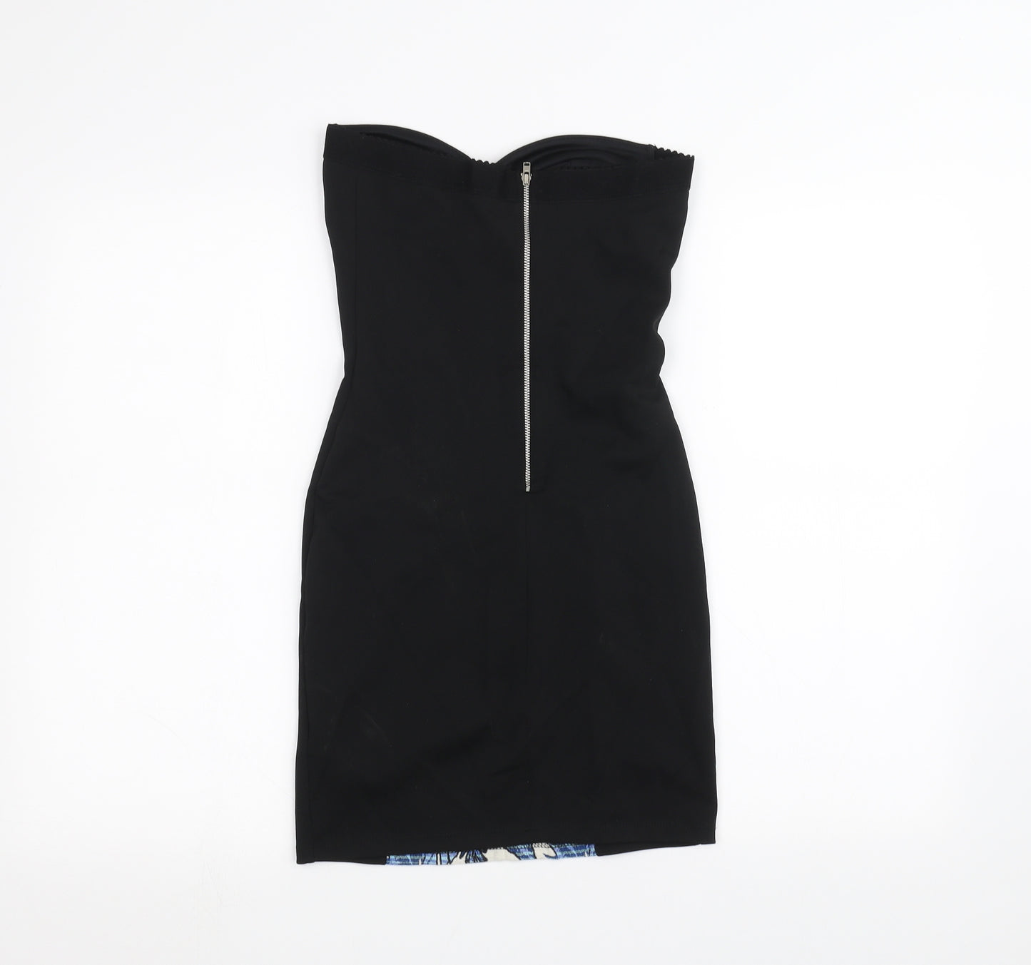 Topshop Womens Black Floral  Pencil Dress  Size 8