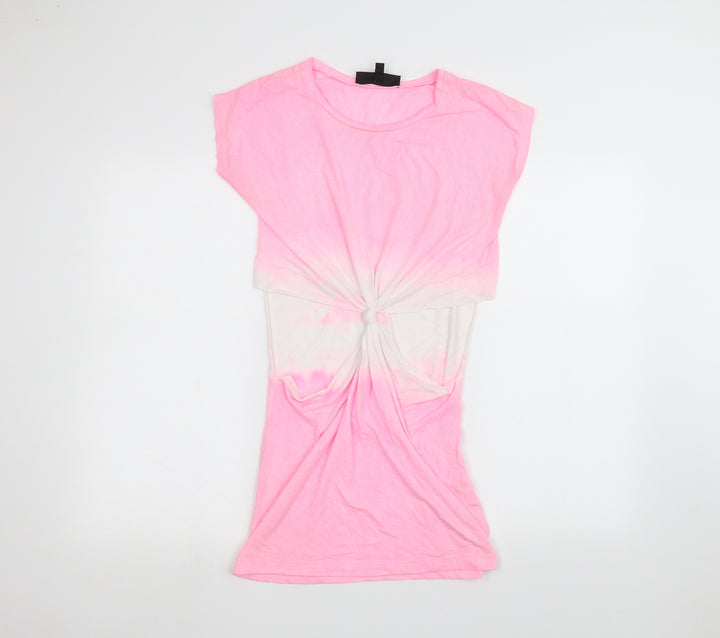 Topshop Womens Pink   Basic T-Shirt Size 6