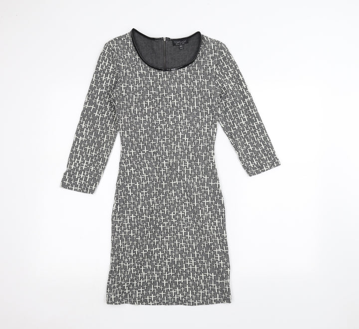 Topshop Womens Grey   Pencil Dress  Size 8