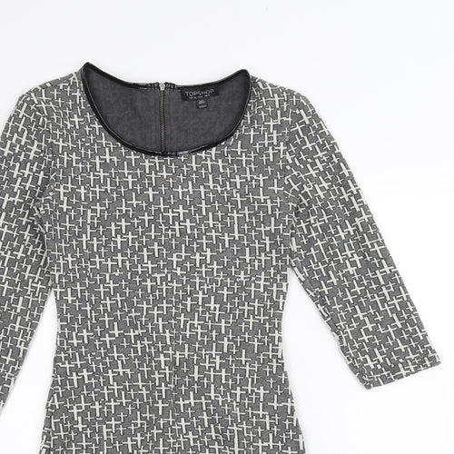 Topshop Womens Grey   Pencil Dress  Size 8