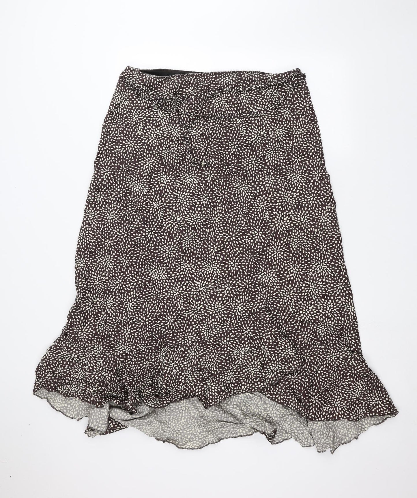 Marks and Spencer Womens Brown Polka Dot  A-Line Skirt Size 18