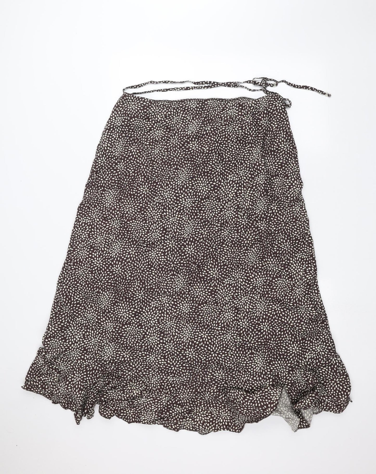 Marks and Spencer Womens Brown Polka Dot  A-Line Skirt Size 18