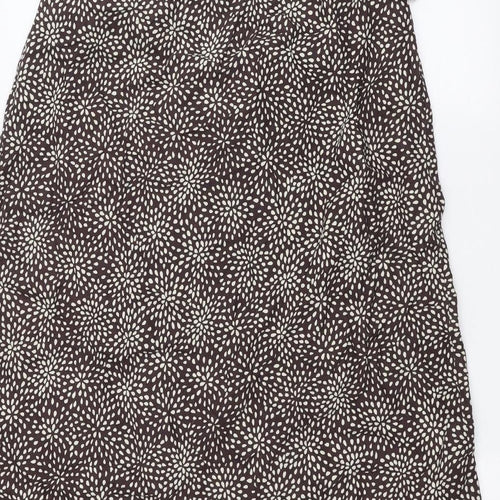 Marks and Spencer Womens Brown Polka Dot  A-Line Skirt Size 18