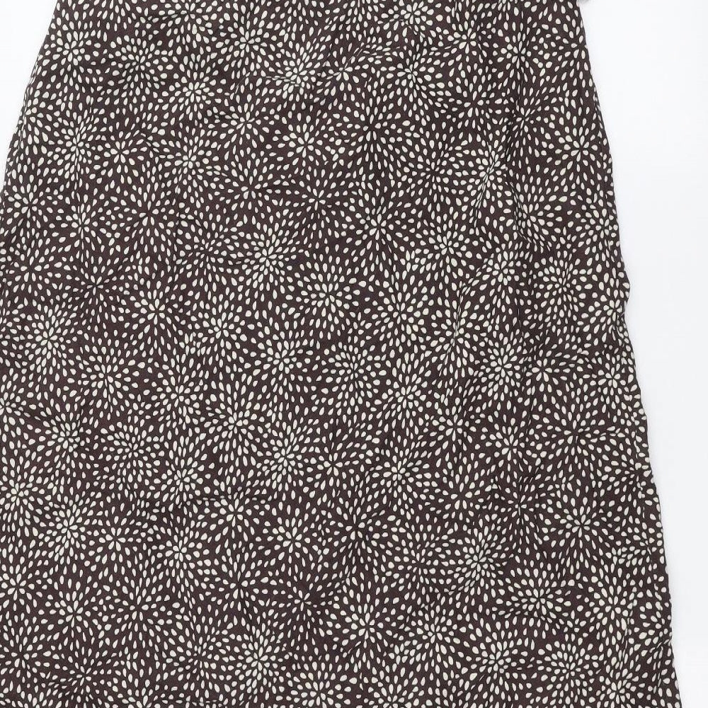 Marks and Spencer Womens Brown Polka Dot  A-Line Skirt Size 18
