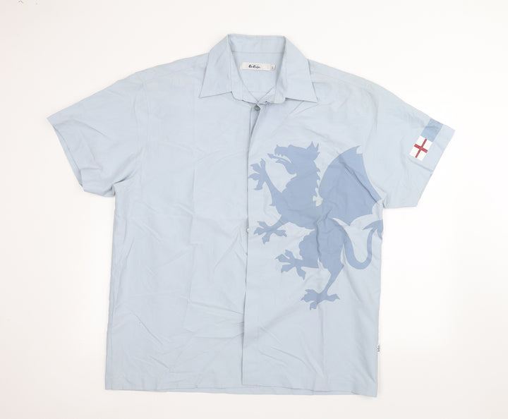 Lee Cooper Mens Blue Dress Shirt Size L