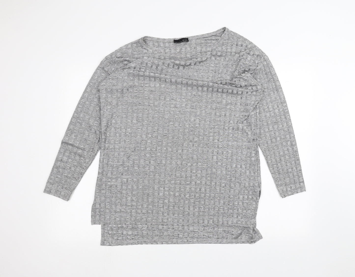 Zara Womens Grey   Basic T-Shirt Size L