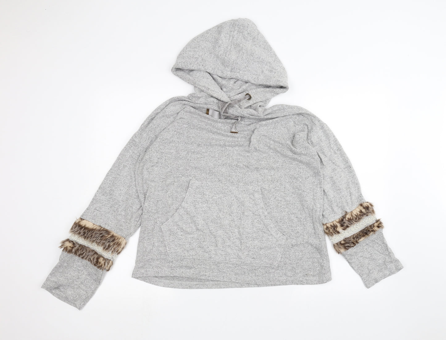 River Island Womens Grey   Pullover Hoodie Size S