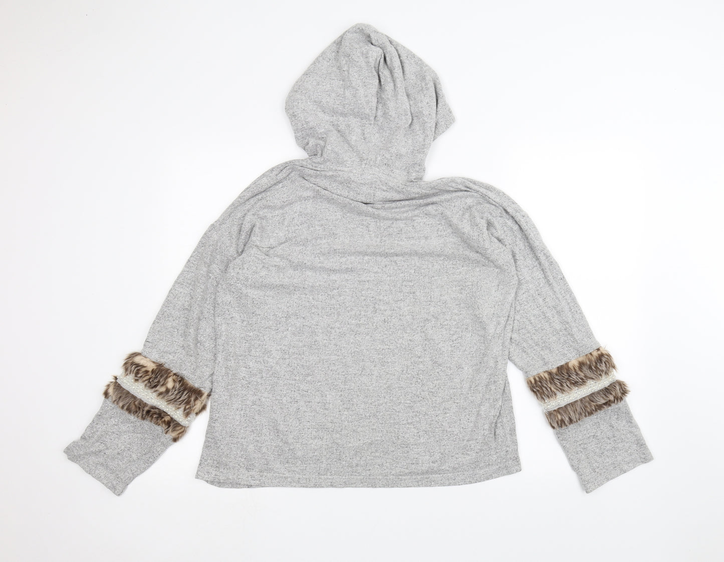 River Island Womens Grey   Pullover Hoodie Size S