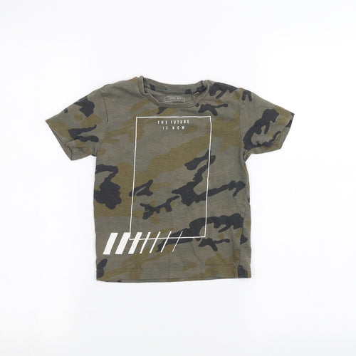 NEXT Boys Green Camouflage  Basic T-Shirt Size 3 Years