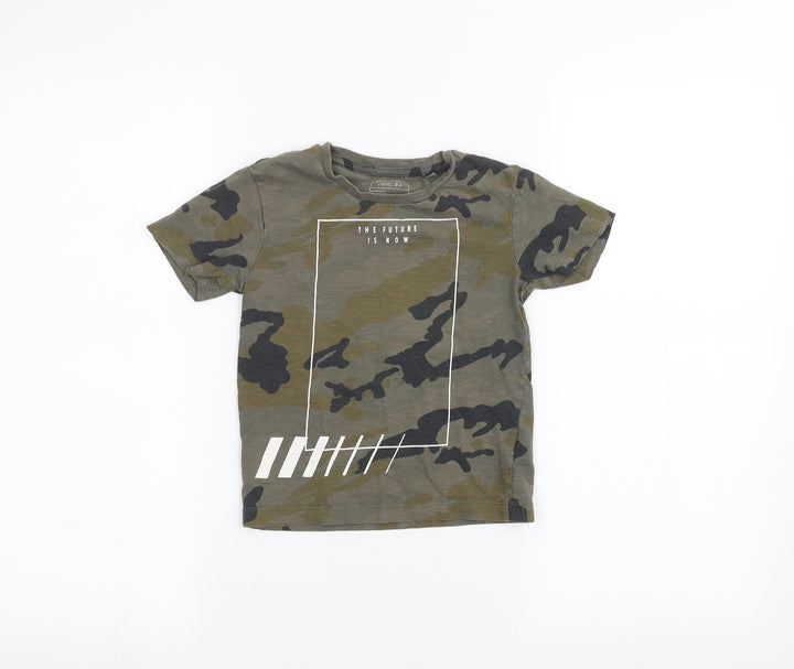 NEXT Boys Green Camouflage  Basic T-Shirt Size 3 Years