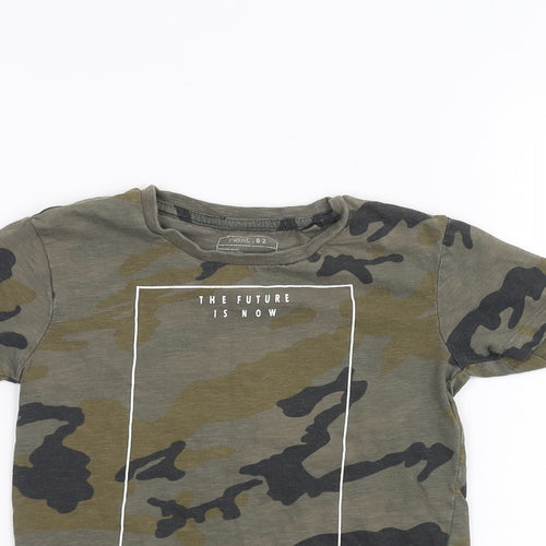 NEXT Boys Green Camouflage  Basic T-Shirt Size 3 Years