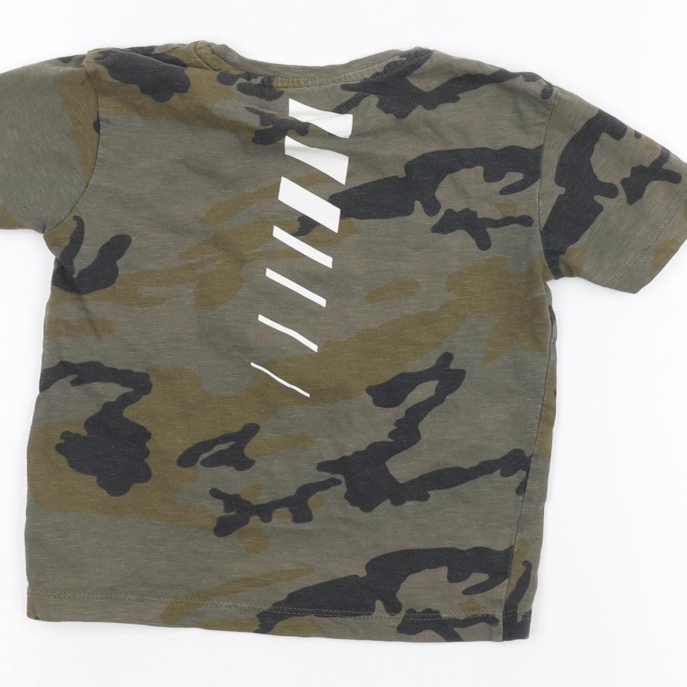 NEXT Boys Green Camouflage  Basic T-Shirt Size 3 Years