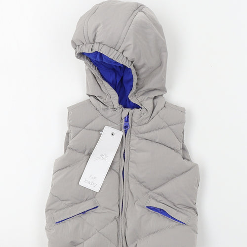 F&F Baby Grey   Gilet Coat Size 3-6 Months