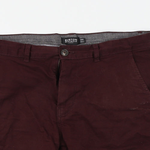 Burton Menswear Mens Red   Bermuda Shorts Size 32