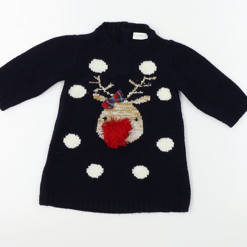 Nexy Baby Blue   Pullover Jumper Size 3-6 Months  - christmas