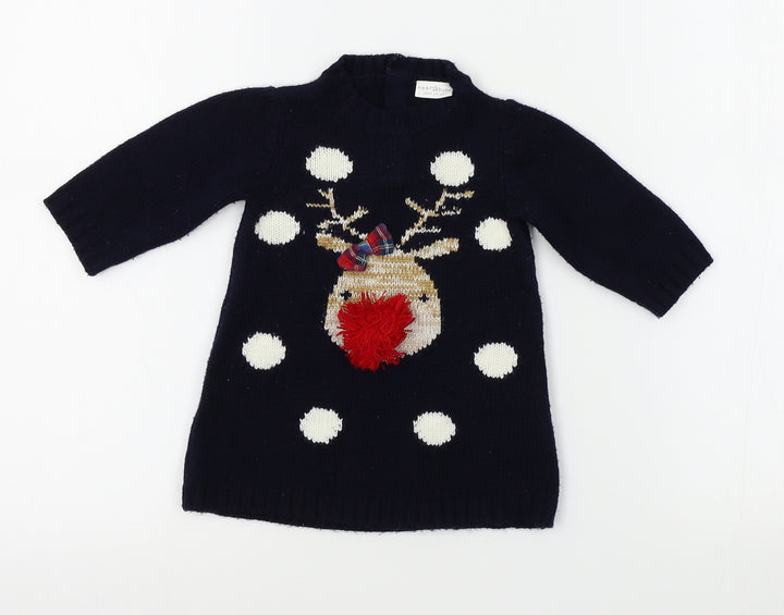 Nexy Baby Blue Pullover Jumper Size 3-6 Months - christmas